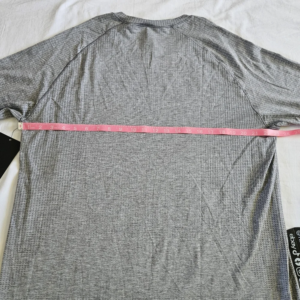Lululemon Metal Vent Tech Long Sleeve SLTE/WHT Slate Grey Men's Size XXLarge - Picture 5 of 7